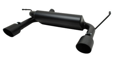 Gibson 07-17 Jeep Wrangler JK Rubicon 3.8L 2.5in Cat-Back Dual Split Exhaust - Black Elite (Ceramic) - 17303-B
