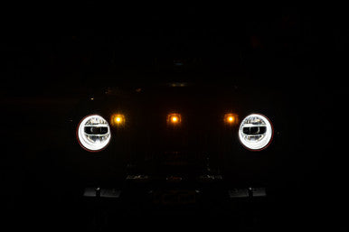 DV8 Offroad Grille Amber Marker Lights For 2018-23 Jeep Wrangle JL - GRJL-02