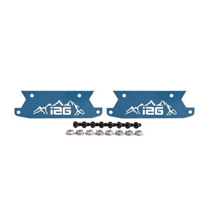 IAG Off-Road Color Logo Plates - Black, Blue, Orange, Red, Area51, Pink, Teal, White, Mojave Orange or Stainless Finish (Sold as 1 Pair)