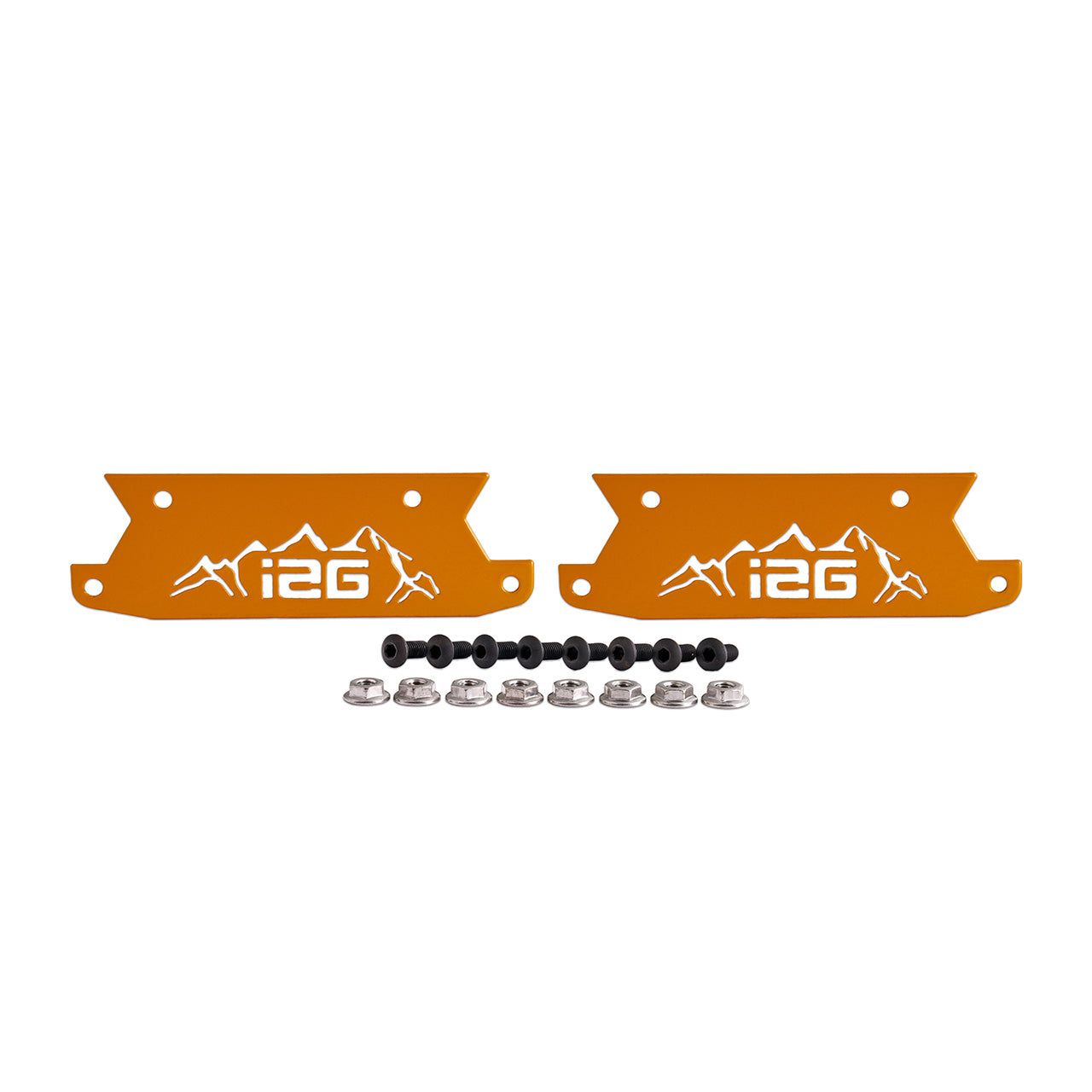 IAG Off-Road Color Logo Plates - Black, Blue, Orange, Red, Area51, Pink, Teal, White, Mojave Orange or Stainless Finish (Sold as 1 Pair)