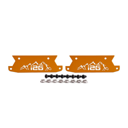 IAG Off-Road Color Logo Plates - Black, Blue, Orange, Red, Area51, Pink, Teal, White, Mojave Orange or Stainless Finish (Sold as 1 Pair)