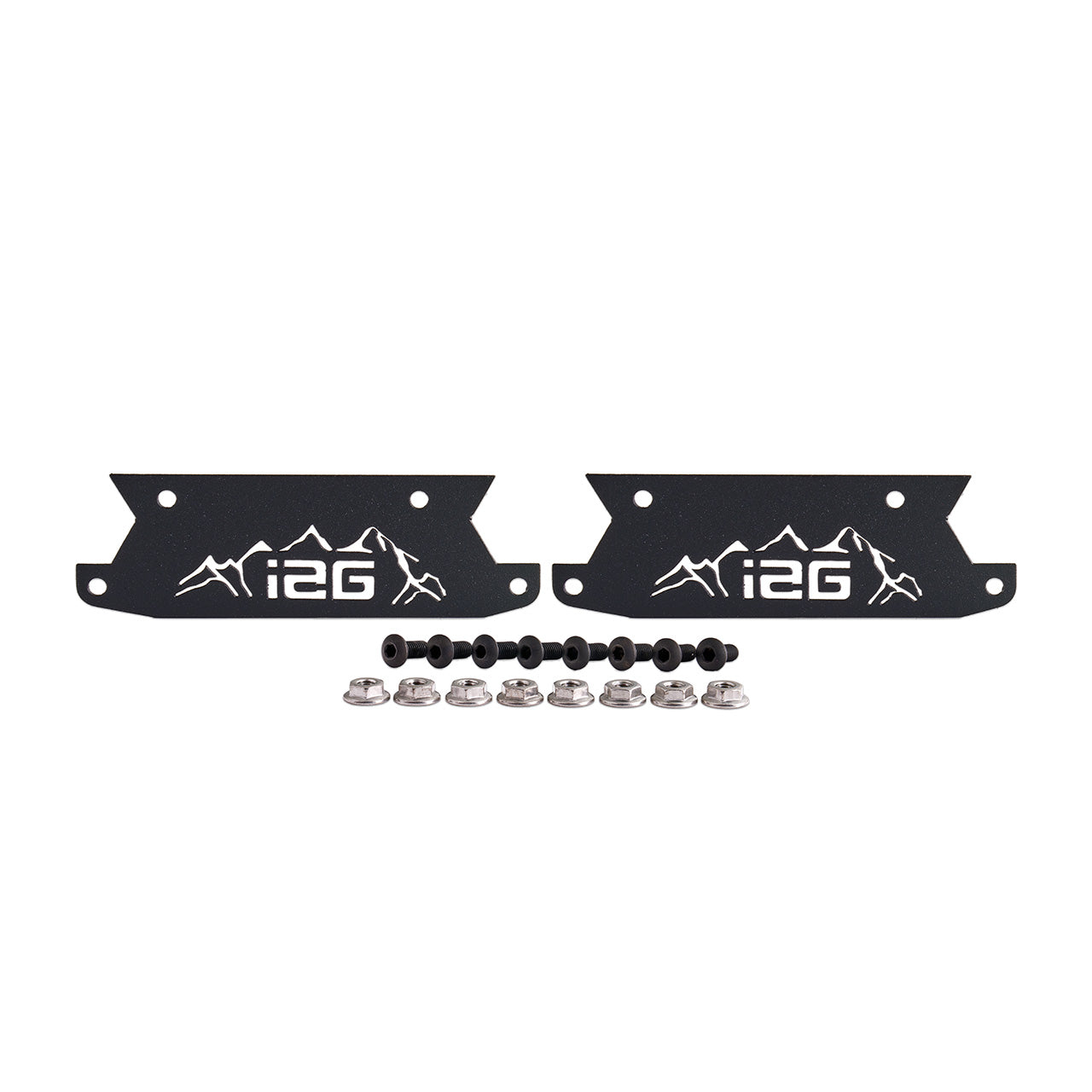 IAG Off-Road Color Logo Plates - Black, Blue, Orange, Red, Area51, Pink, Teal, White, Mojave Orange or Stainless Finish (Sold as 1 Pair)