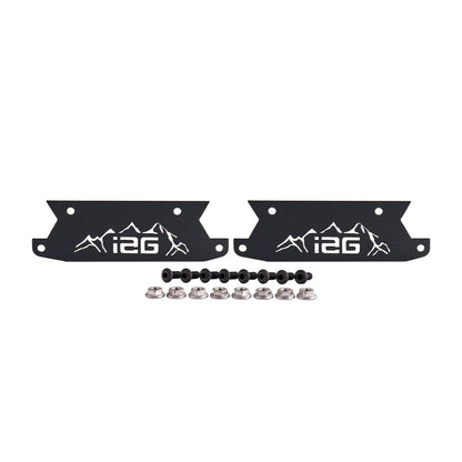 IAG Off-Road Color Logo Plates - Black, Blue, Orange, Red, Area51, Pink, Teal, White, Mojave Orange or Stainless Finish (Sold as 1 Pair)