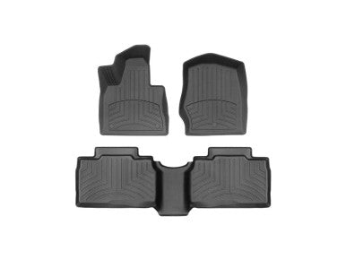 WeatherTech 2020 Ford Explorer Front 3D Floor Mats & Second Row Floorliner  - Black - 4415751IM-4415752