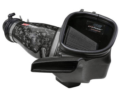 aFe Track Series Carbon Fiber Cold Air Intake System w/ Pro 5R Filter For 2018-21 Jeep Grand Cherokee Trackhawk - 57-10028K