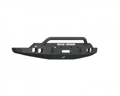 Road Armor 19-21 GMC Sierra 1500 Stealth Front Winch Bumper w/ Pre-Runner Guard - Tex Blk - 2191F4B