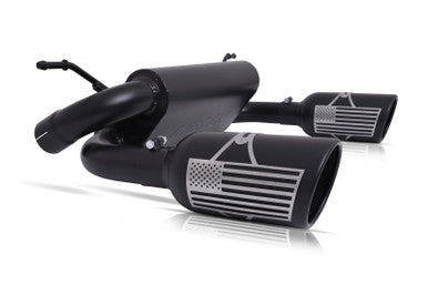 Gibson 07-17 Jeep Wrangler JK X 3.8L 2.5in Patriot Series Axle-Back Dual Split Exhaust - Blk Ceramic - 70-0001