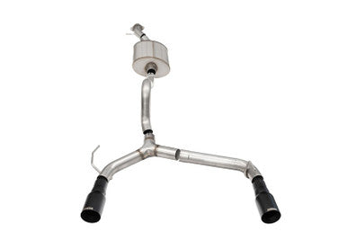 Corsa 2021+ Ford Bronco 2.7L 2-Door 2.75in Cat-Back Dual Rear Exhaust w/ 4in Straight-Cut Black Tips - 21208BPC