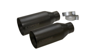 Corsa 2017-2020 Ford F-150 Raptor 3in Inlet / 5in Outlet Black Cerakote Tip Kit (For Corsa Exh Only) - 14051BPC