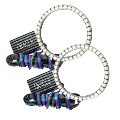 Oracle Jeep Wrangler JL/Gladiator JT LED Surface Mount Fog Light Halo Kit - ColorSHIFT - 1215-333