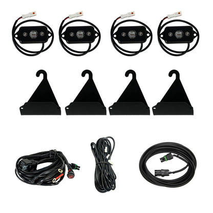 Baja Designs Bed Rail Cargo Light Kit For 2005-25 Toyota Tacoma, 07-25 Tundra - Red