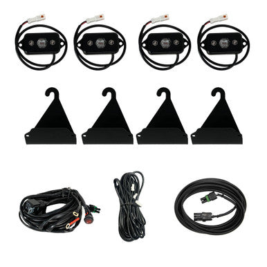Baja Designs Bed Rail Cargo Light Kit For 2005-25 Toyota Tacoma, 07-25 Tundra - Red - 398062