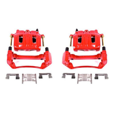 Power Stop 99-03 Ford F-150 Front Red Calipers w/Brackets - Pair - S4750