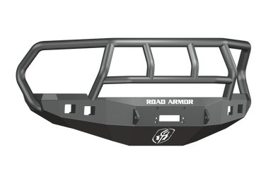 Road Armor 10-18 Ram 2500 Stealth Front Winch Bumper w/Titan II Guard - Tex Blk - 408R2B