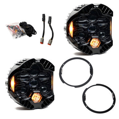 Baja Designs 07-18 Jeep Wrangler JK DOT LP6 LED Headlight Kit (For LED Headlights)- Amber - 448311