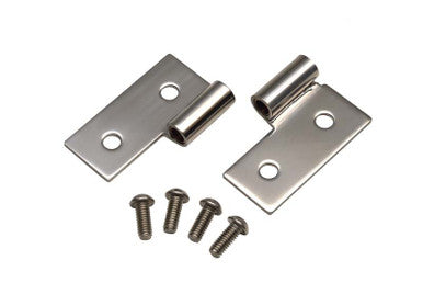 Kentrol 76-06 JEEP CJ Wrangler YJ/TJ Lower Door Hinge Pair - Polished Silver - 30407