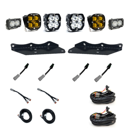 Baja Designs 17-20 Ford Raptor Squadron 2.0 Sport (Spot) + 1.0 SAE - Amb + S2 Sport W/C Fog Pkt Kit - 440070