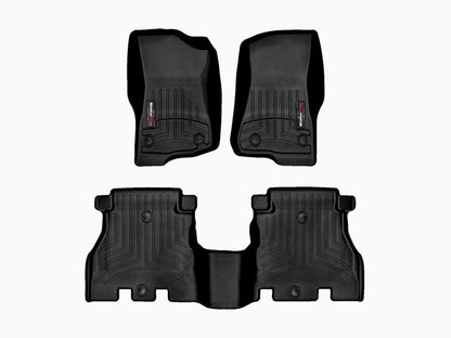 WeatherTech 2018+ Jeep Wrangler Unlimited Front & Rear FloorLiner - Black