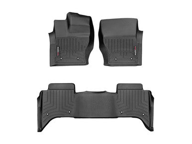 WeatherTech 2018+ Land Rover Range Rover (No 2nd Row Console) Front & Rear FloorLiner - Black - 44480-1-9