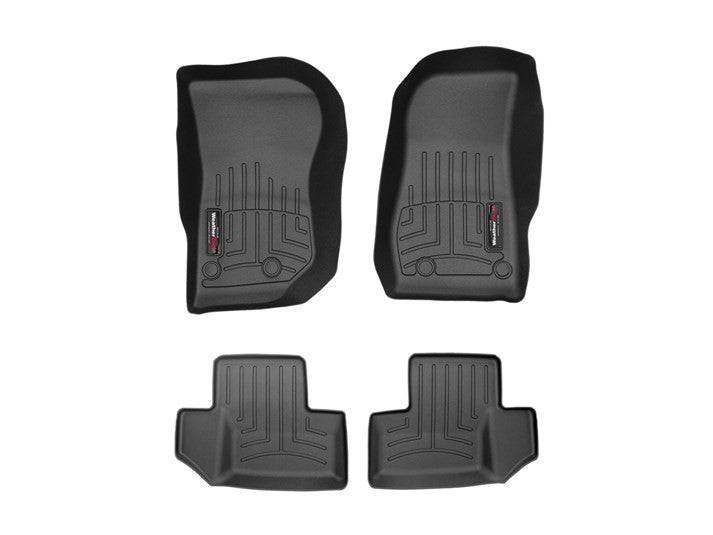WeatherTech 14+ Jeep Wrangler Front and Rear FloorLiner - Black