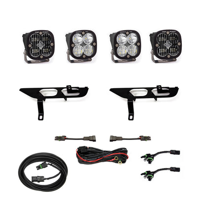 Baja Designs 21-22 Ford F-150 Squadron SAE Amber/Pro DC Up w/ DRL Fog Pocket Light Kit