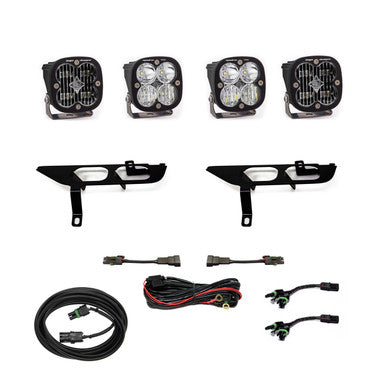 Baja Designs 21-22 Ford F-150 Squadron SAE Amber/Pro DC Up w/ DRL Fog Pocket Light Kit - 447868UP