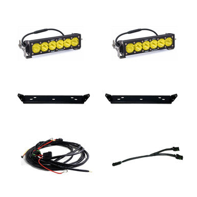 Baja Designs 2021+ Ford Raptor OnX6 Behind Grill Kit -10in. Amber D/C - 448064