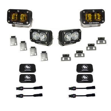 Baja Designs S2 SAE Pro Fog Pocket Light Kit For 2021+ Ford Raptor / 2022+ Bronco Raptor - Amber - 448183