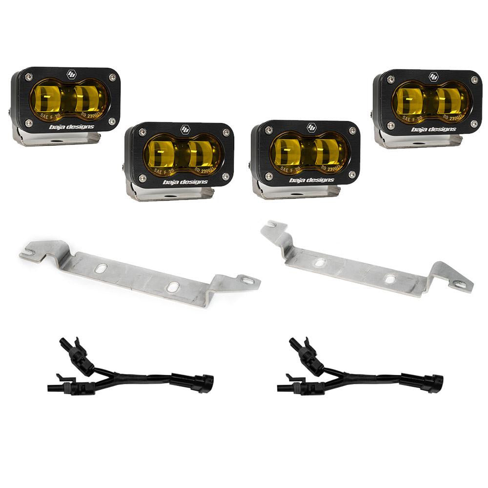 Baja Design S2 SAE OEM Fog Light Replacement Kit For 2024+ Toyota Tacoma - Amber