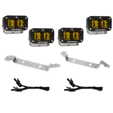 Baja Design S2 SAE OEM Fog Light Replacement Kit For 2024+ Toyota Tacoma - Amber - 448240