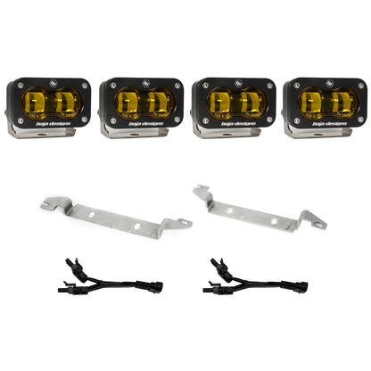 Baja Designs S2 SAE Fog Pocket Light Kit For 2025 Toyota 4Runner - Amber