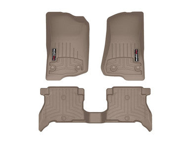WeatherTech 2021+ Jeep Wrangler 4xe Front & Rear FloorLiner - Tan - 451313-1-5