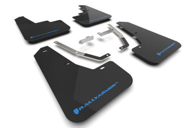 Rally Armor Black UR Mud Flap w/ Light Blue Logo for 2024-25 Subaru Crosstrek - MF106-UR-BLK-NB