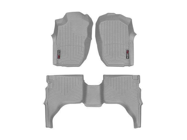 WeatherTech 01-04 Toyota Tacoma (Double Cab Only) Front & Rear FloorLiner - Grey