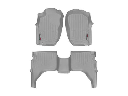 WeatherTech 01-04 Toyota Tacoma (Double Cab Only) Front & Rear FloorLiner - Grey