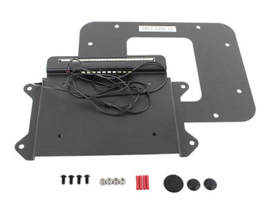 Kentrol 07-09 Jeep Wrangler JK Back Side License Plate Mount with LEDs - Textured Black - 80707