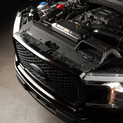 Cobb 18-20 Ford F-150 Eco Boost 3.5L/2.7L Radiator Shroud - Wrinkle Black- Installed