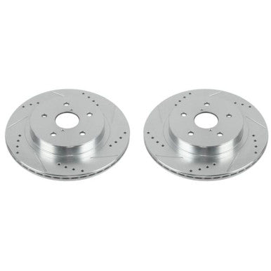 Power Stop Evolution Drilled & Slotted Rear Rotors For 2015-23 Subaru Outback - Pair - JBR1718XPR