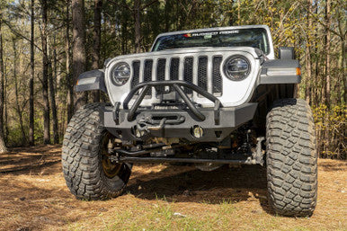 Rugged Ridge HD Bumper Stubby Front 07-18 Jeep Wrangler JK 18-20 Jeep Wrangler JL 2020 JT - 11540.32
