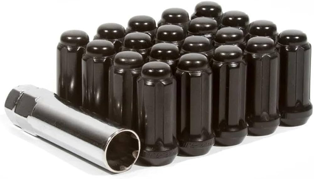 Method Lug Kit - Extended Thread Spline - M10X1.25 - 4 Lug Kit - Black (Wildcat) - 16 Nuts - LK-S10125ET-40-16B