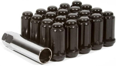 Method Lug Kit - Extended Thread Spline - M10X1.25 - 4 Lug Kit - Black (Wildcat) - 16 Nuts - LK-S10125ET-40-16B