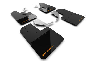 Rally Armor Black Mud Flap w/ Cy Orange Logo for 2021-25 Ford Bronco RR-ST - MF85-RR-ST-COR