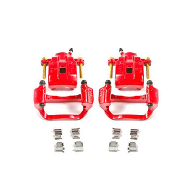 Power Stop 08-15 Toyota Sequoia Rear Red Calipers w/Brackets - Pair - S3276