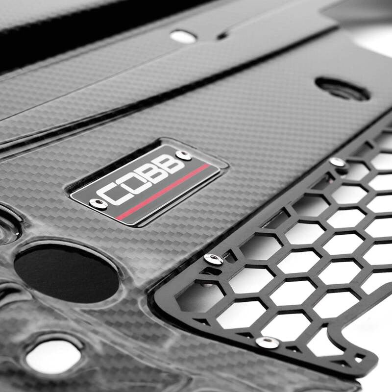 COBB Redline Carbon Fiber Radiator Shroud - Close Up