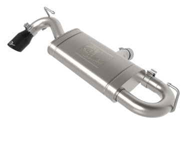 aFe Vulcan Series 2-1/2 IN 304 Stainless Steel Axle-Back Exhaust System For 2021+ Ford Bronco Sport - Black Tips - 49-33141-B
