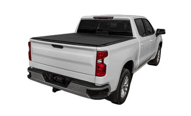 Access LOMAX Tri-Fold Cover for 2016-20 Toyota Tacoma 6in Box Split Rail - Black Urethane - B3050029