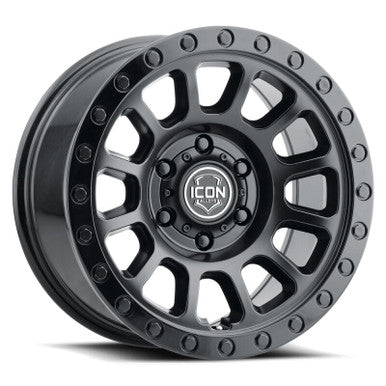 ICON Hulse 18x9 6x5.5 0mm Offset 5in BS Double Black - 8018908350DB