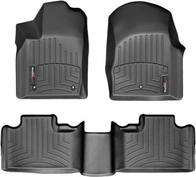 WeatherTech 11+ Jeep Grand Cherokee Front & Rear FloorLiner - Black - 44324-1-2