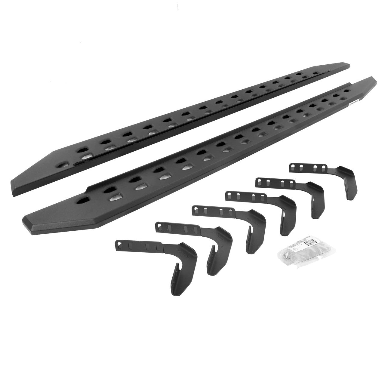 Go Rhino 04-14 Ford F-150 Super Crew 4DR RB20 Slim Running Boards Kit (Incl. Brackets) - Tex. Blk - 69415087SPC