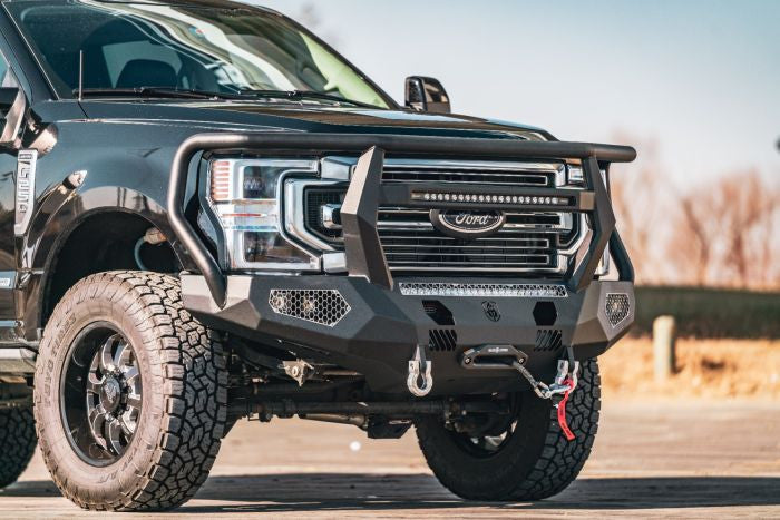 2017 Ford F250 Evolution Front Winch Bumper With Reaper Guard- Installed
